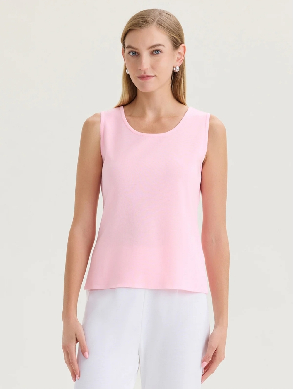 Misook NWOTs Double Scoop Neck Mylana Knit Tank